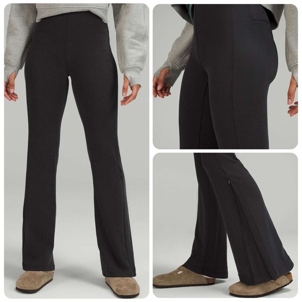 Lululemon Brushed Softstreme Ribbed Zip Flared Pant - 25” - 4 - Picture 2 of 9